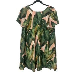 Show Me Your MuMu Medium Open Drop Back Palm Print Keahi Dress